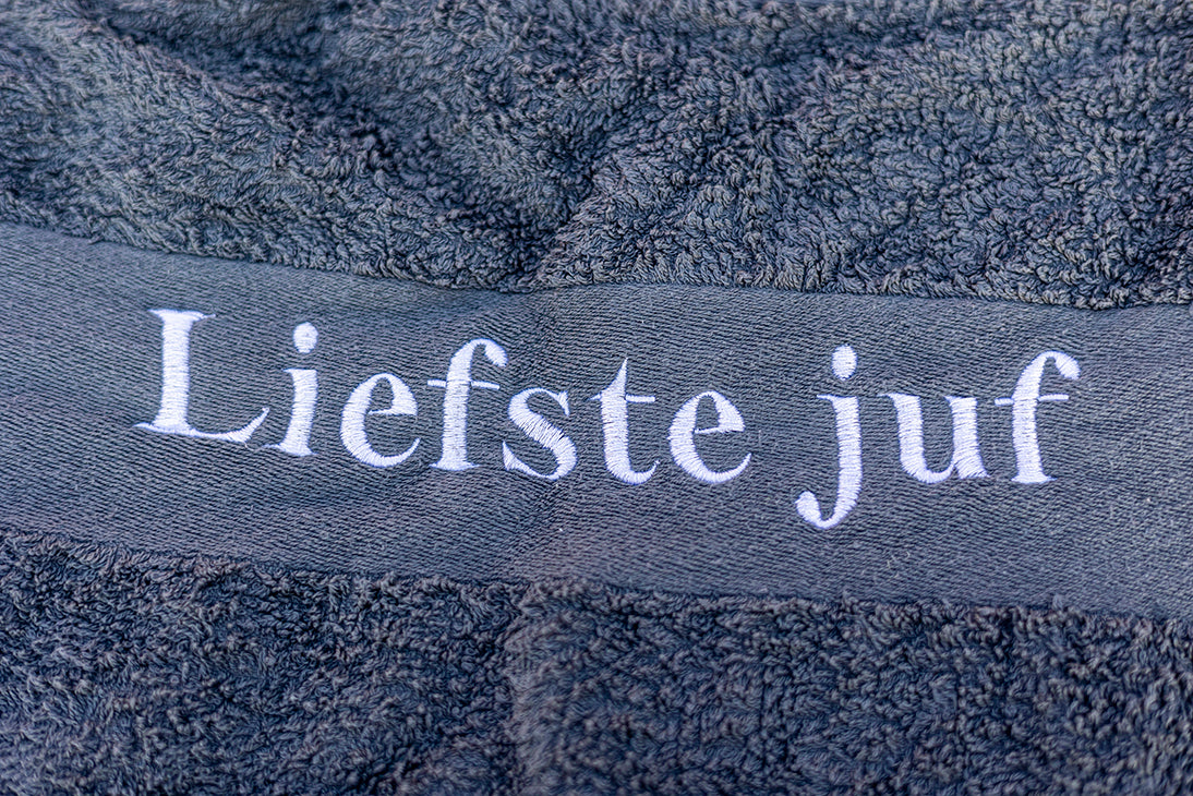 Handdoek – Liefste Juf / Meester