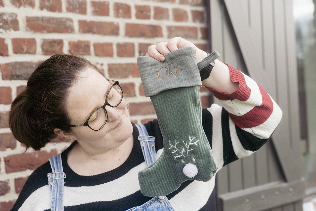 Kerstsok Rendier Groot - Gepersonaliseerd