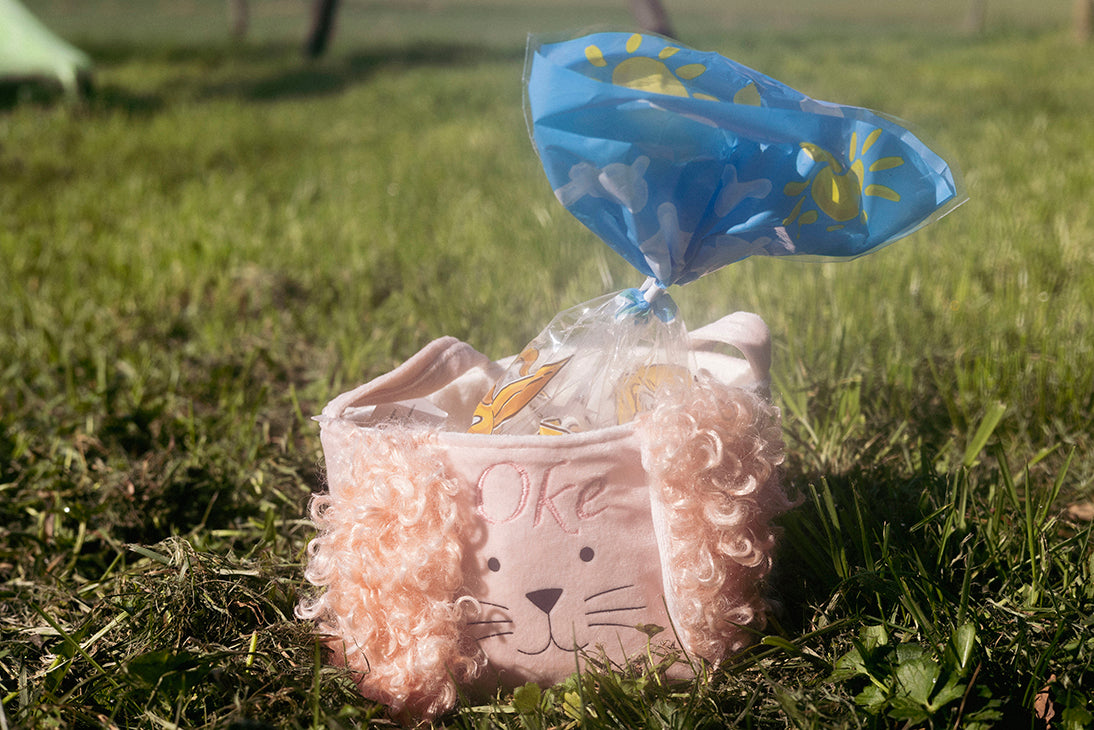 Gepersonaliseerd paasmandje konijn