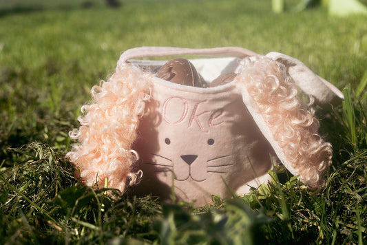 Gepersonaliseerd paasmandje konijn