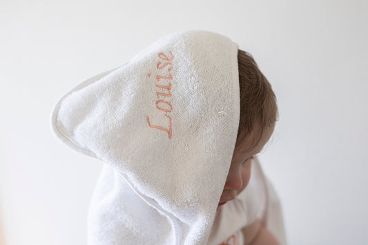 Baby handdoek met capuchon – gepersonaliseerd met naam