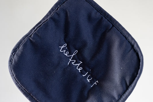 Pannenlap met handschrift – een warm bedankje voor de juf of meester