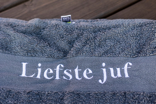 Handdoek – Liefste Juf / Meester